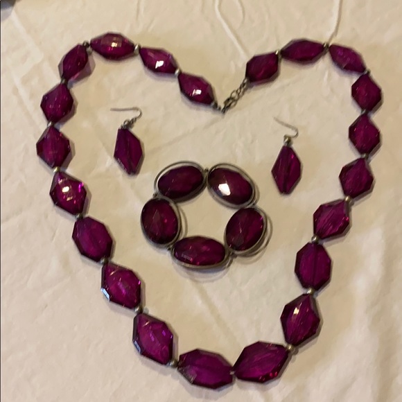 Crackled Acrylic 3 Piece Jewelry Set - Picture 11 of 16